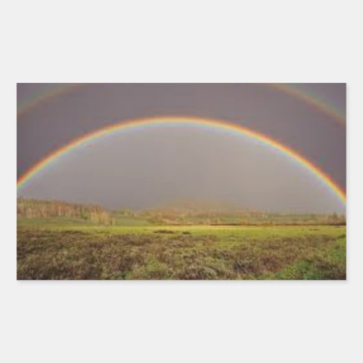 DUBBELE REGENBOOG OP EEN STICKER (Voorkant)