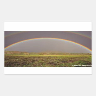 DUBBELE REGENBOOG OP EEN STICKER