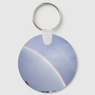 Dubbele regenboog sleutelhanger