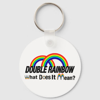 dubbele regenboog. Wat betekent het? Sleutelhanger