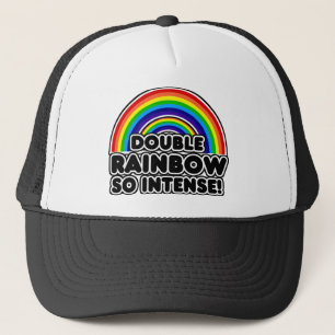 Dubbele regenboog, zo intensief trucker pet