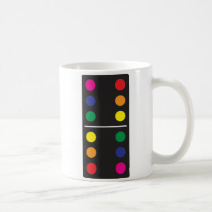 Dubbele regenboogdomino Coffee-Mok Koffiemok