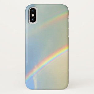 Dubbele regenboogfotografie iPhone x hoesje