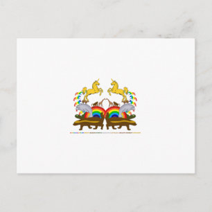 Dubbele regenbooghoningbadger schildpad... briefkaart