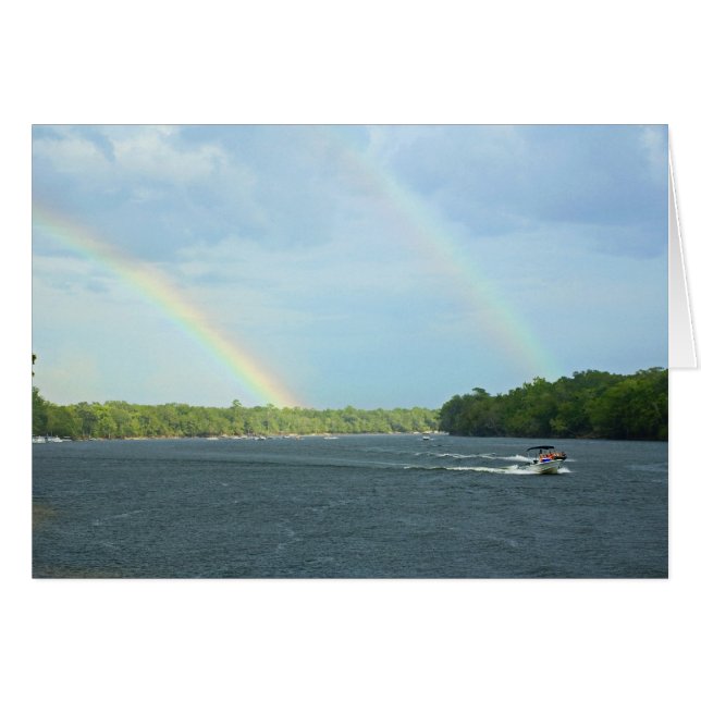 Dubbele regenboogkaart (Voorkant Horizontaal)