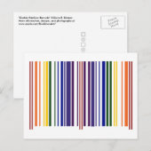 Dubbele regenboogstreepjescode briefkaart (Voorkant / Achterkant)