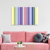 Dubbele regenboogstreepjescode canvas afdruk (Insitu (Woonkamer))