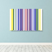 Dubbele regenboogstreepjescode canvas afdruk (Insitu (Houten vloer))