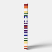 Dubbele regenboogstreepjescode Case-Mate iPhone case (Achterkant / Rechts)