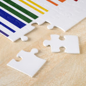 Dubbele regenboogstreepjescode legpuzzel (Zijkant)