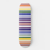 Dubbele regenboogstreepjescode skateboard (Voorkant)