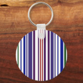 Dubbele regenboogstreepjescode sleutelhanger (Voorkant)