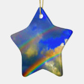 Dubbele regenboogvisie keramisch ornament (Links)