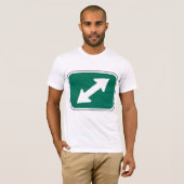 Dubbele richting pijlen Mannen T-shirt (Voorkant volledig)