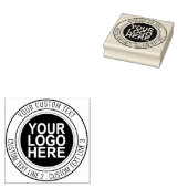 Dubbele Ring Aangepaste Logo Ronde Rubberstempel (Gestempeld)