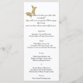 Dubbele Ring Vlinder Monogram Bruiloft Menu (Voorkant)