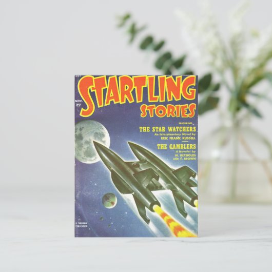 Dubbele Rocket Briefkaart (Staand voorkant)