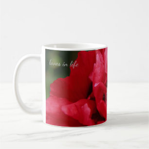 Dubbele rode opium papaver koffiemok