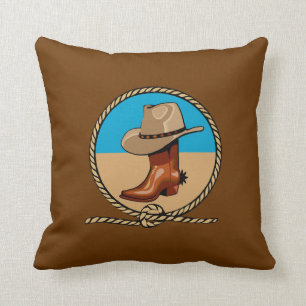 Dubbele Rodeo Brown Cowboy Boots en Pet Kussen