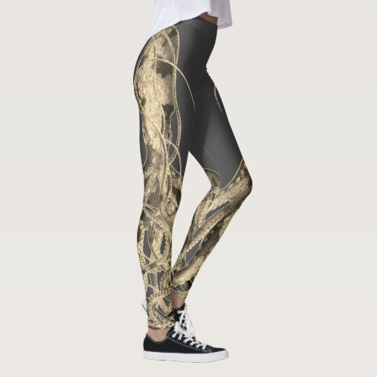 Dubbele Sepia Octopus op de Leggings van de late g (Rechts)