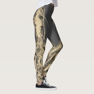 Dubbele Sepia Octopus op de Leggings van de Leistr