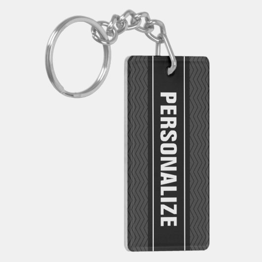 Dubbele sleutelhanger | Beide zijden personalisere (Voorkant Links)