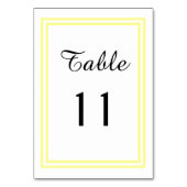 Dubbele Soft Yellow Trim - Tafel Kaart (Achterkant)