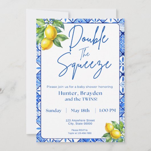Dubbele Squeeze Uitnodiging (Voorkant)
