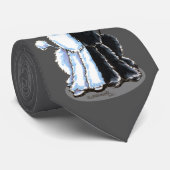 Dubbele standaarden grijs stropdas (Opgerold)