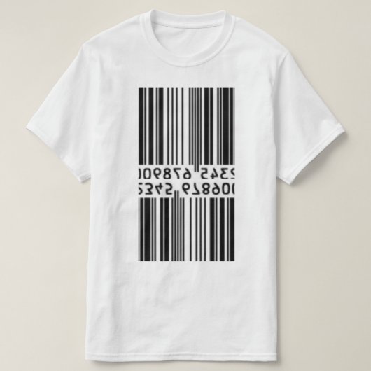 Dubbele streepjescode t-shirt (Design voorkant)
