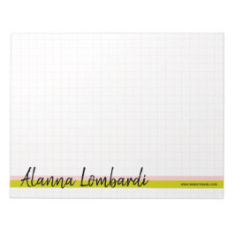 Dubbele Stripe Script Grid Memo Pad Notitieblok