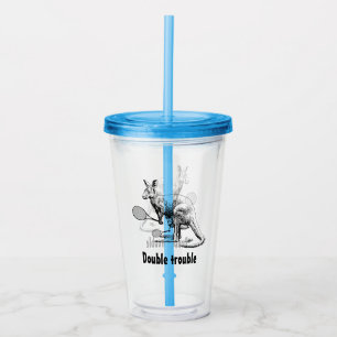Dubbele Trouble Kangaroo Tennis Acryl Drinkbeker