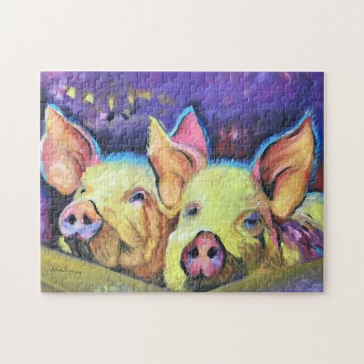 Dubbele Trouble Piglet Puzzle Legpuzzel (Horizontaal)