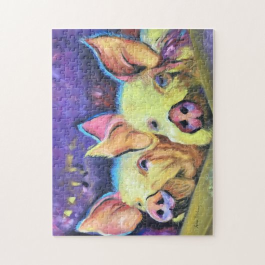 Dubbele Trouble Piglet Puzzle Legpuzzel (Verticaal)