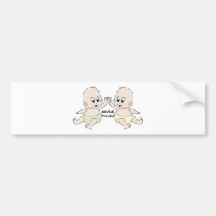 DUBBELE TROUWENS BUMPERSTICKER
