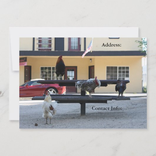 Dubbele uitnodiging, rooster kaart (Achterkant)