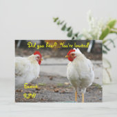 Dubbele uitnodiging, rooster kaart (Staand voorkant)