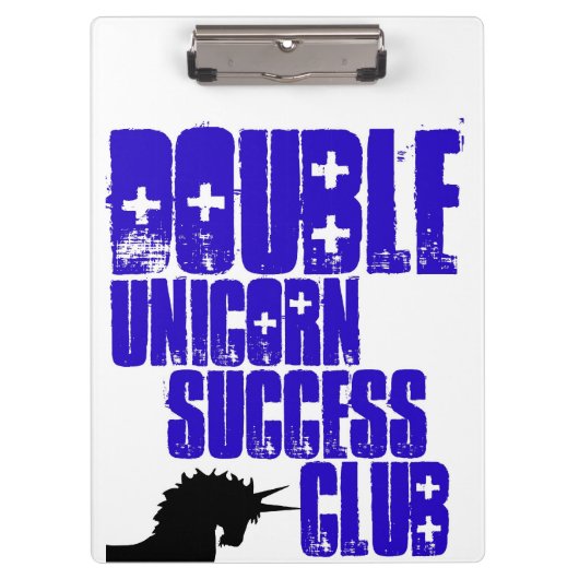 Dubbele Unicorn Succesclub klembord (Voorkant)