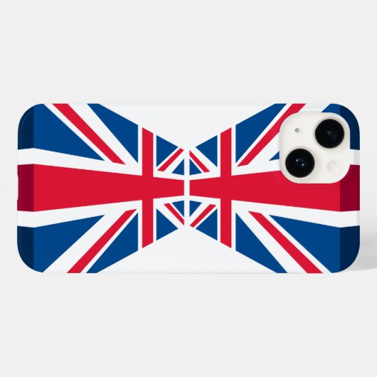 Dubbele Unievaartuig, Britse vlag in 3D Case-Mate iPhone Case (Achterkant (horizontaal))