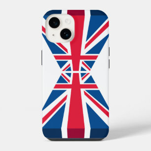 Dubbele Union Jack, Britse vlag in 3D iPhone 14 Hoesje