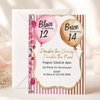Dubbele verjaardagsfeestje | Gezamenlijke verjaard Kaart