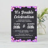 Dubbele viering gezamenlijke verjaardagsfeestuitno kaart (Staand voorkant)