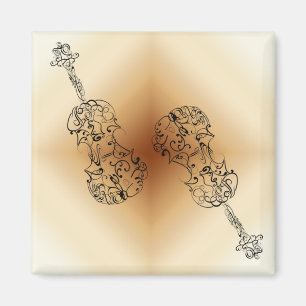 Dubbele Violin Scrawl Magneet