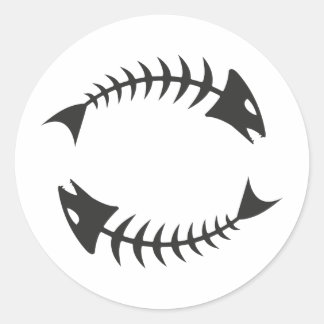 Dubbele visgraat Fischgräte Ronde Sticker