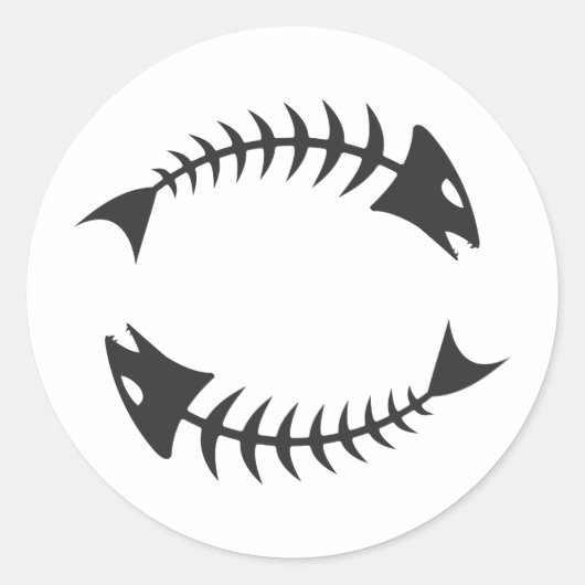 Dubbele visgraat Fischgräte Ronde Sticker (Voorkant)