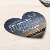 Dubbele vlam sparen de data kartonnen onderzetters (Gekanteld)