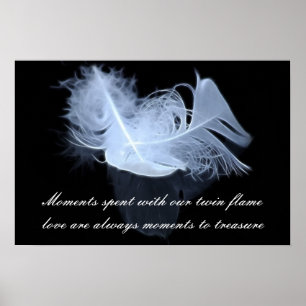 Dubbele vlamveren en reflectie poster