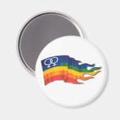 Dubbele Vrouw Pride Flag Magneet (Voorkant / Achterkant)