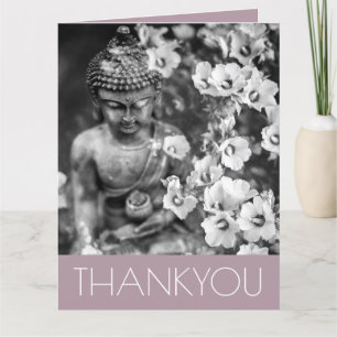 DUBBELE WENSKAART:HARTELIJK BEDANKT: BUDDHA BEDANKKAART