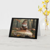 Dubbele wenskaart kabouter kaart (Gele Bloem)